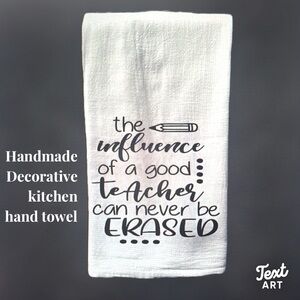 Teacher Gift -handmade decorative kitchen hand towel - teacher appreciat…
